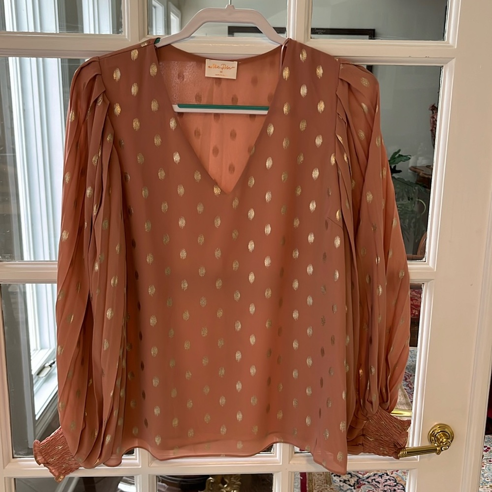 Allie Rose mauve w/gold accents Size M